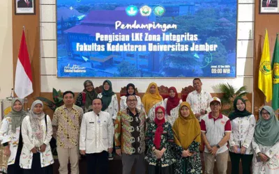 The University of Jember’s ZI Team Provides Assistance in Completing the Integrity Zone Evaluation Worksheet (LKE) at the Faculty of Medicine, Jember University